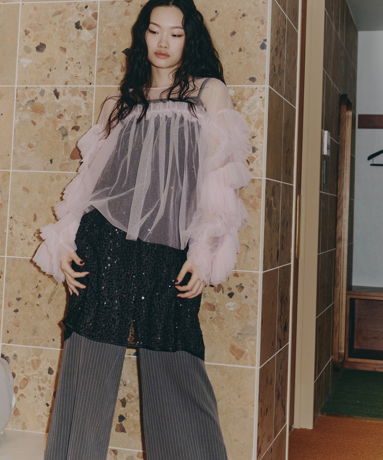 PINSTRIPE ALL IN ONE DRESS