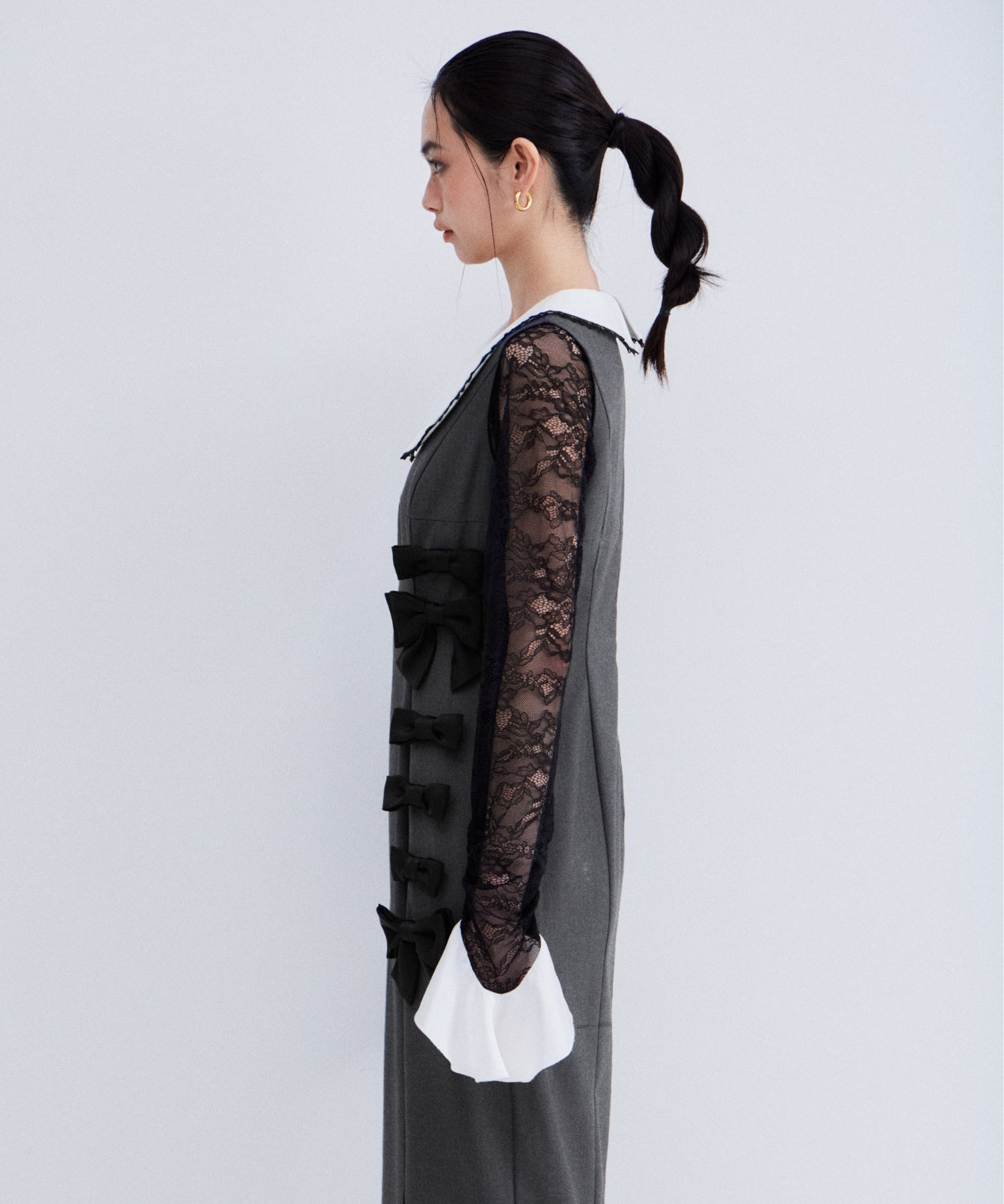 MIXED RIBBON LINE DRESS