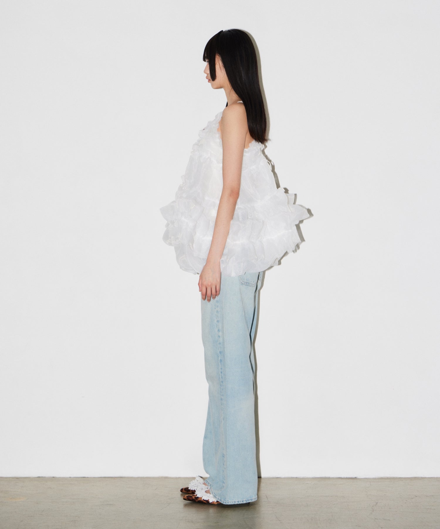 【POPUP】ORGANZA FRILL BALLOON CAMI