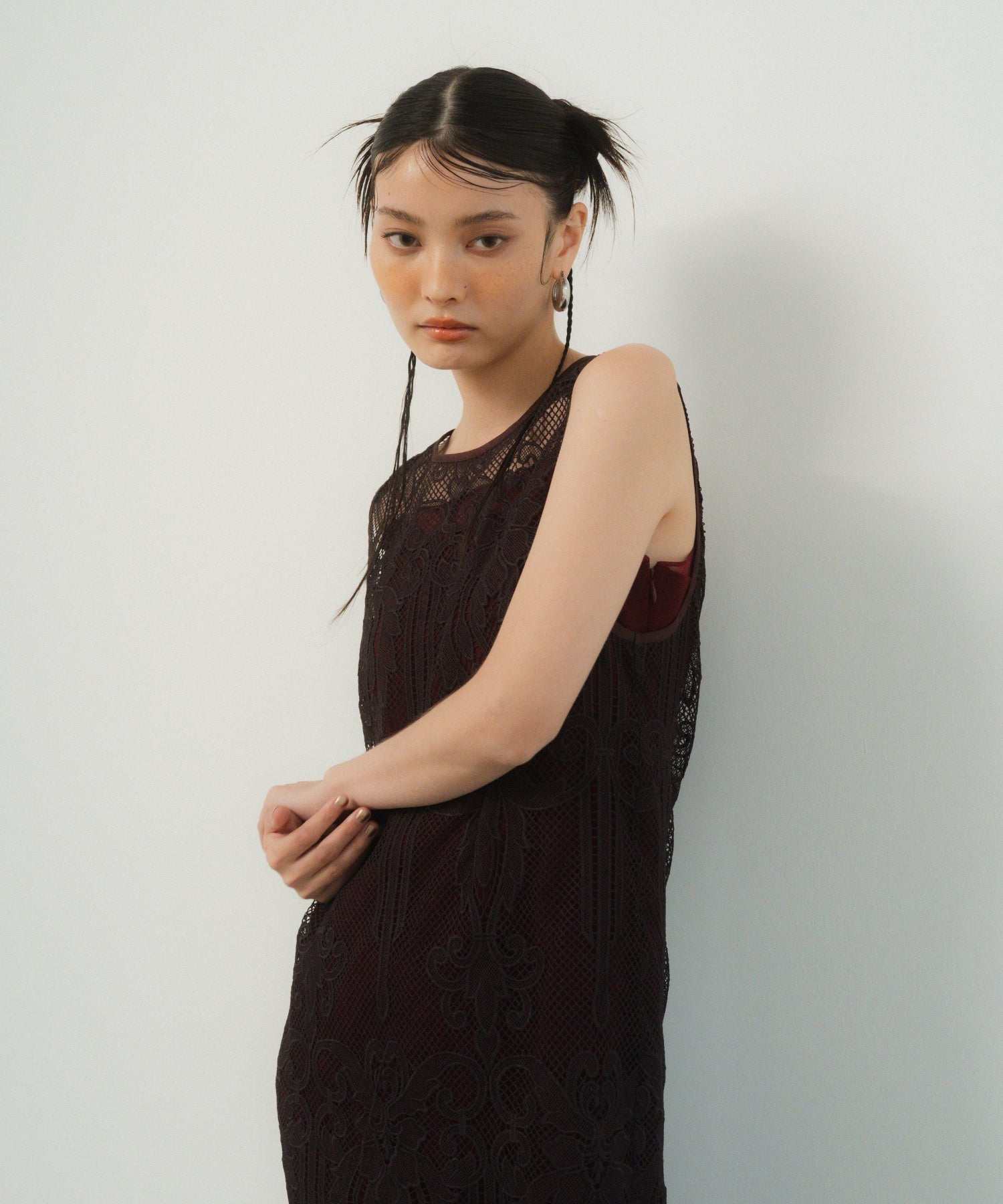 CHEMICAL LACE ZIPPER DRESS