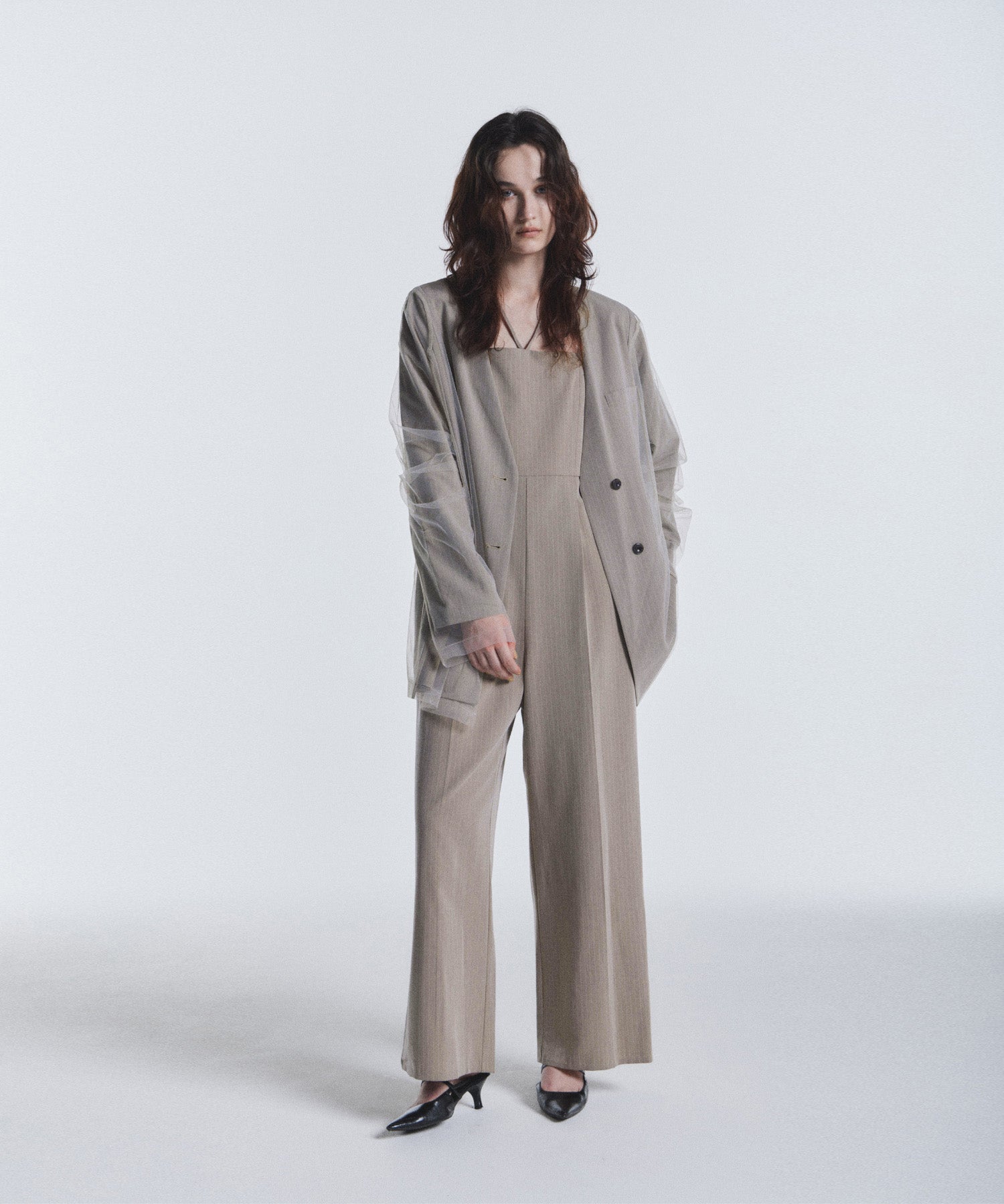 PINSTRIPE ALL IN ONE DRESS