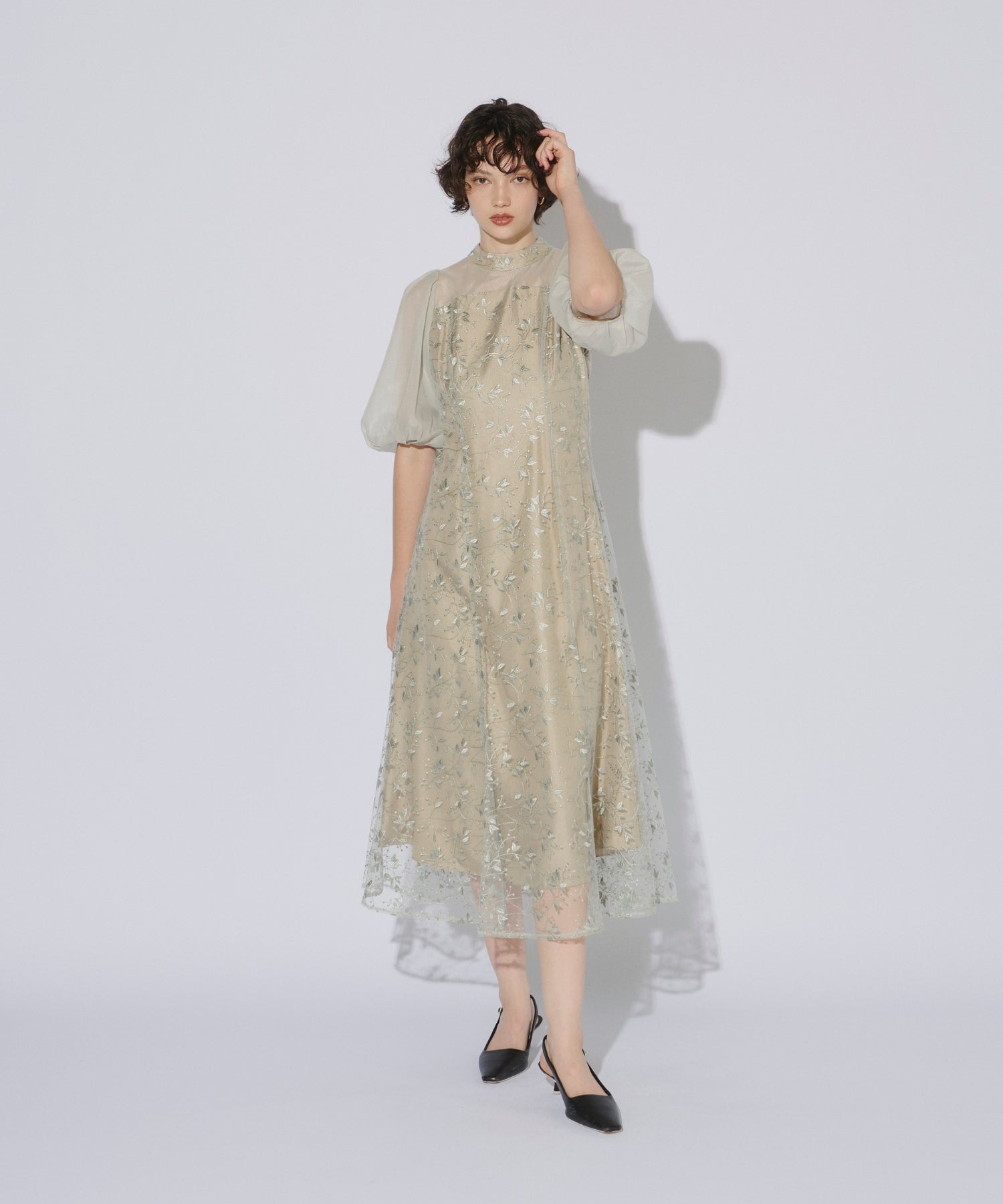 ORGANDY SLEEVE DRESS