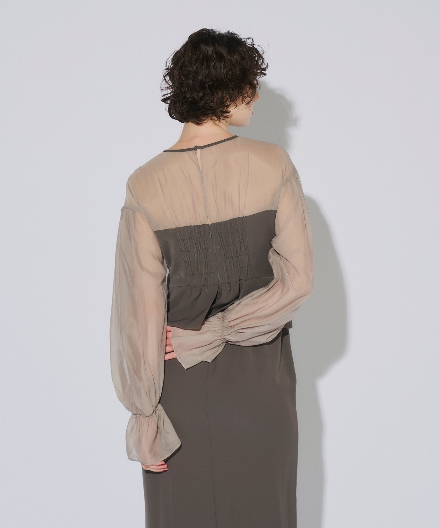 DRAPED BUSTIER DRESS