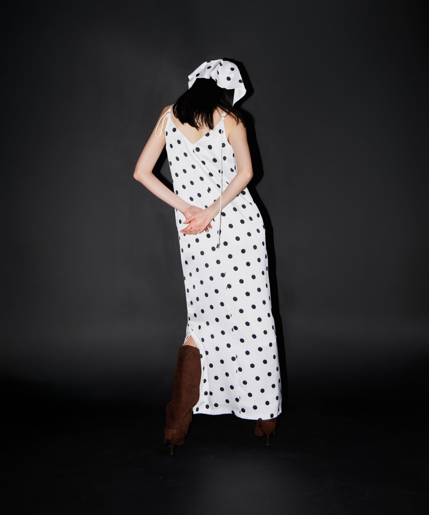 【POPUP】MINIMAL DOT SATIN DRESS
