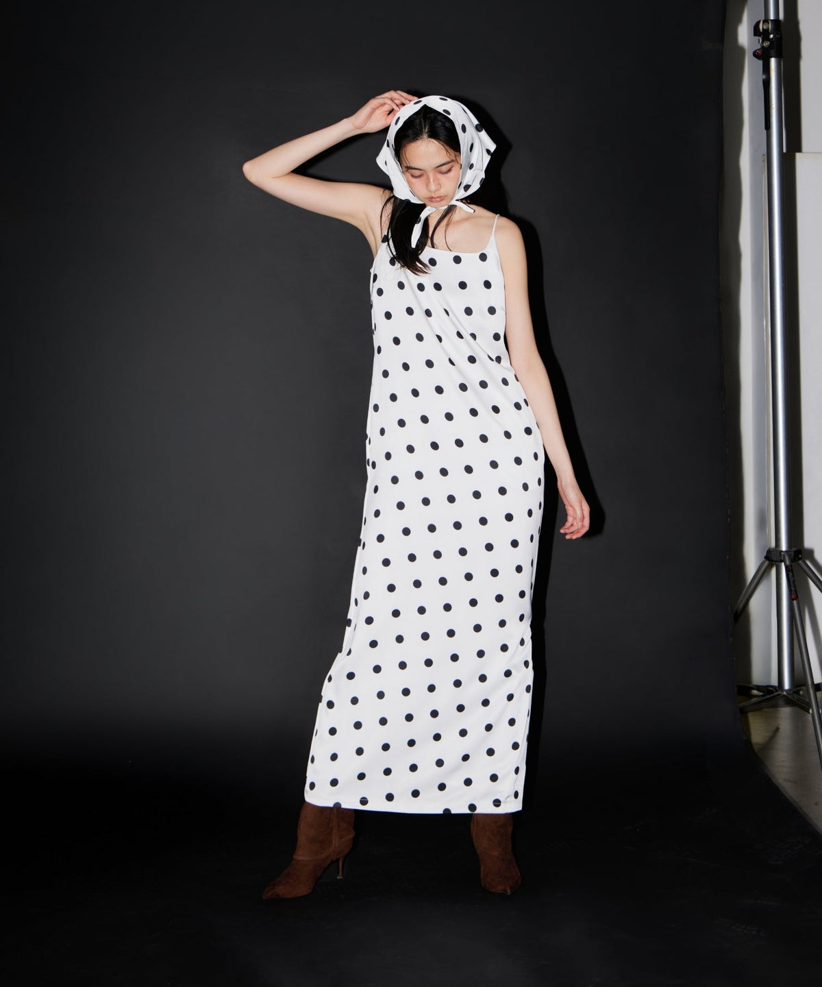 【POPUP】MINIMAL DOT SATIN DRESS