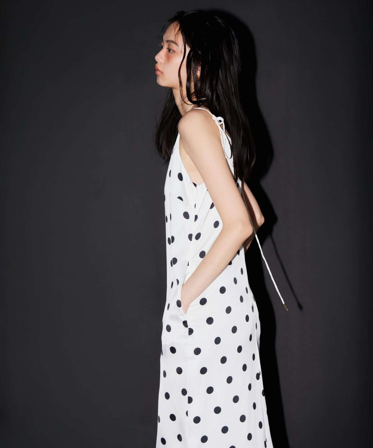 【POPUP】MINIMAL DOT SATIN DRESS