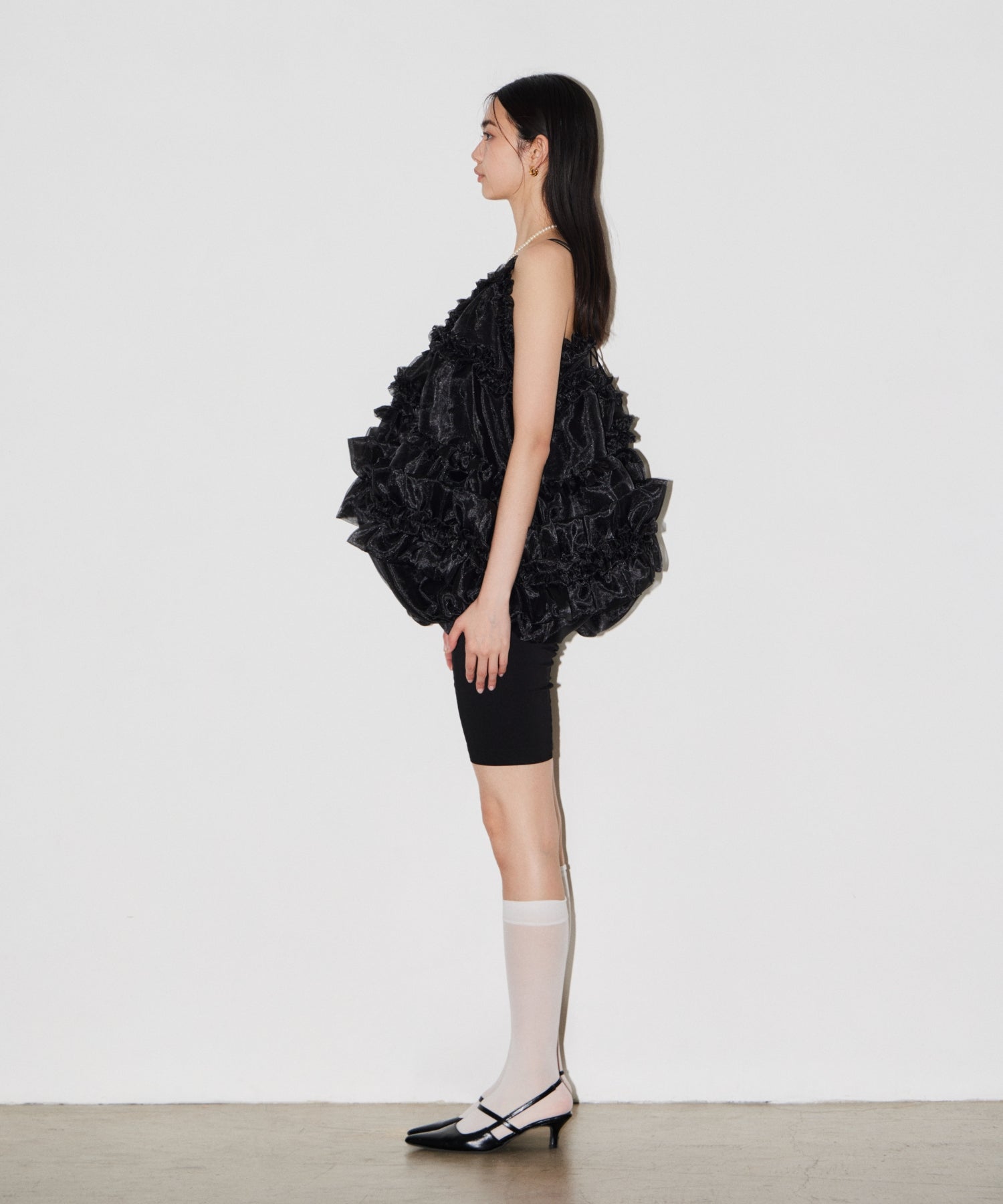 【POPUP】ORGANZA FRILL BALLOON CAMI