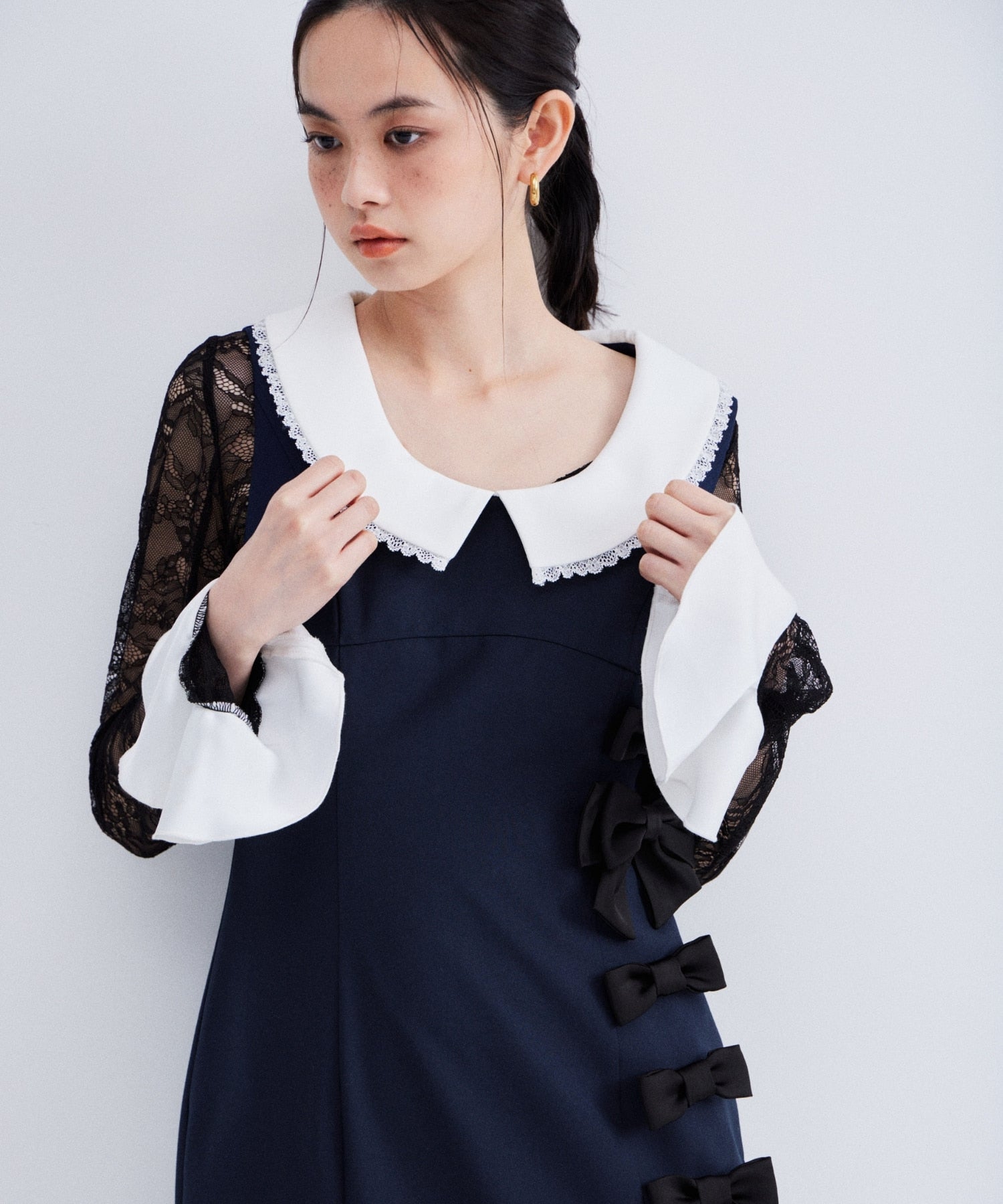 MIXED RIBBON LINE DRESS