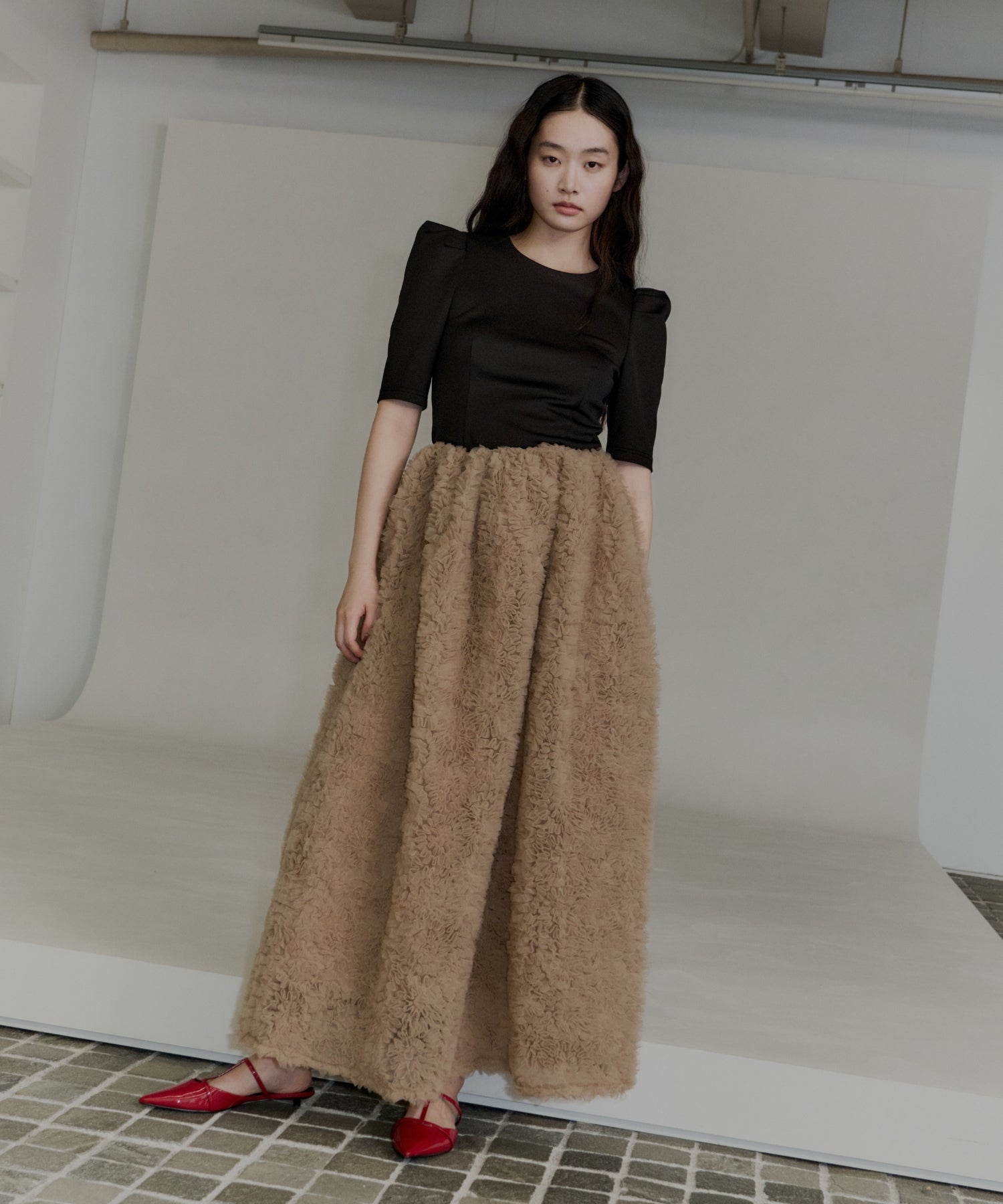MOCOMOCO SET UP HALF SLEEVE DRESS