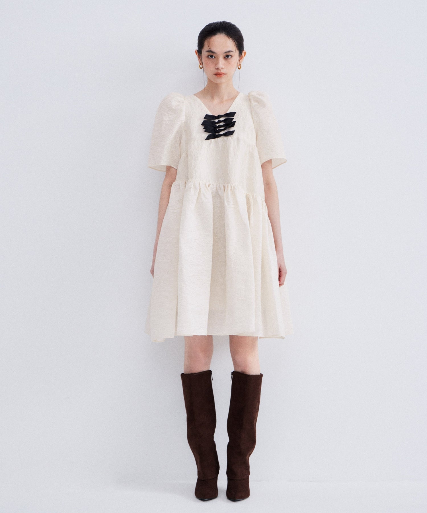 EDGE RIBBON MINI DRESS