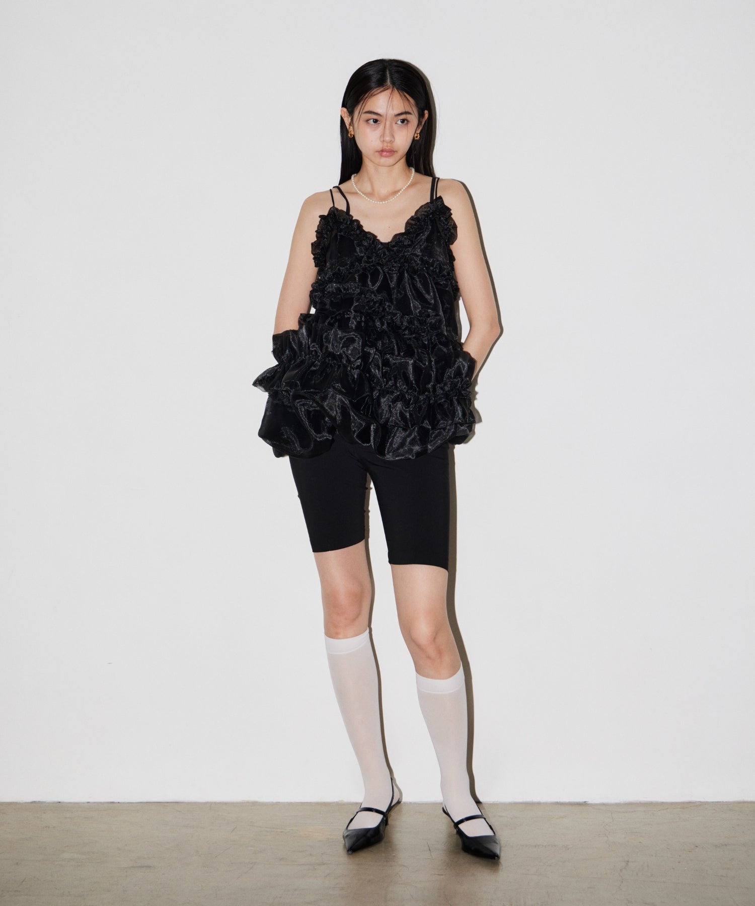 【POPUP】ORGANZA FRILL BALLOON CAMI