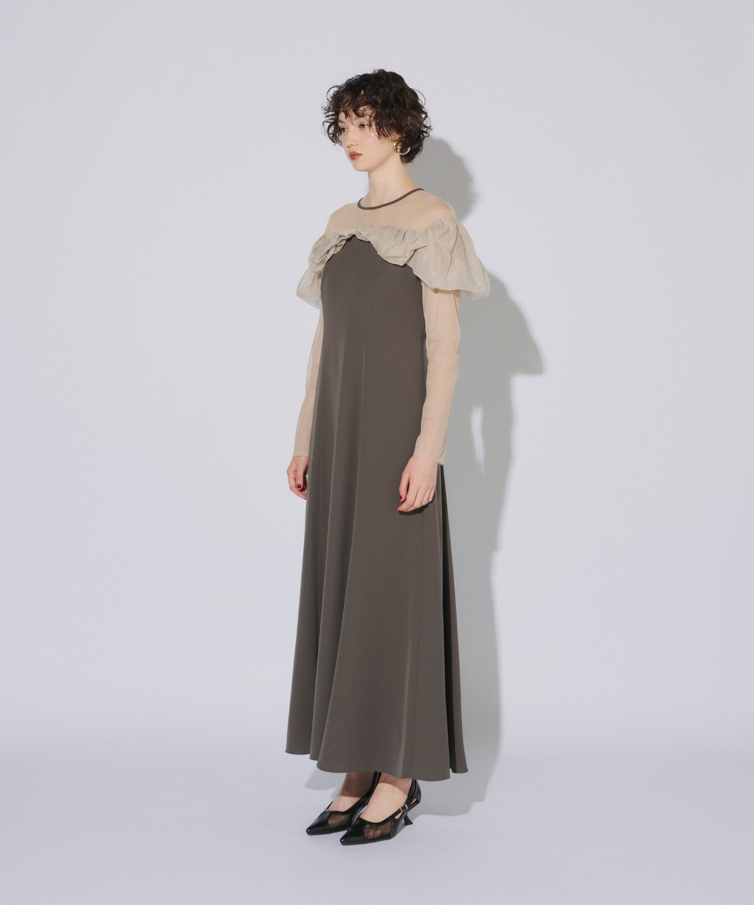 FRILLS FLARE DRESS