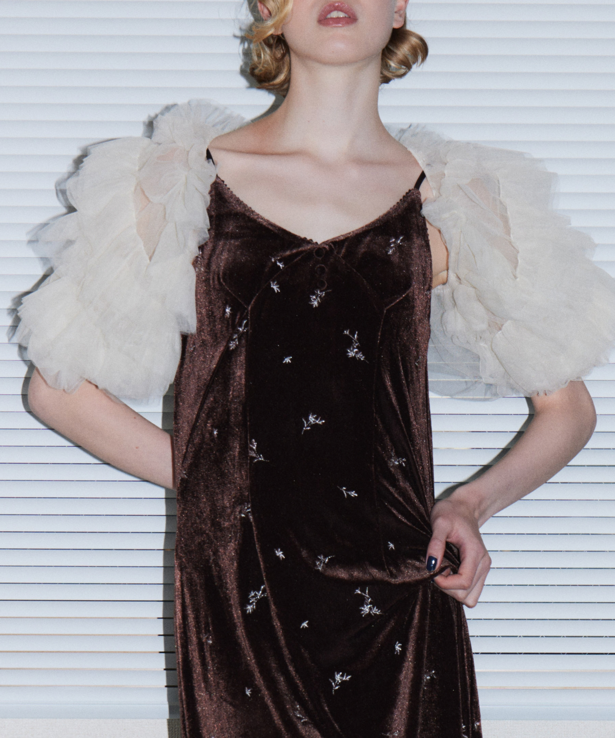MIXING FRILLS BOLERO
