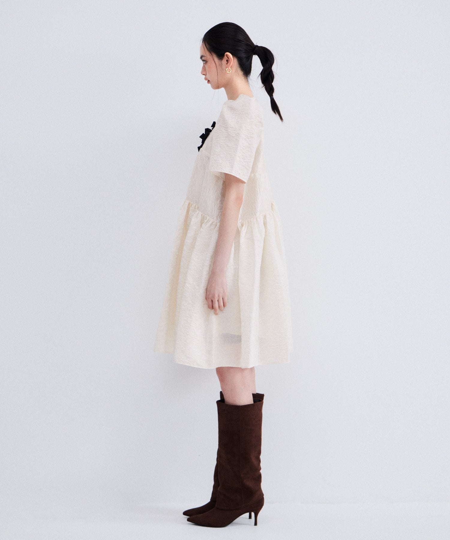 EDGE RIBBON MINI DRESS