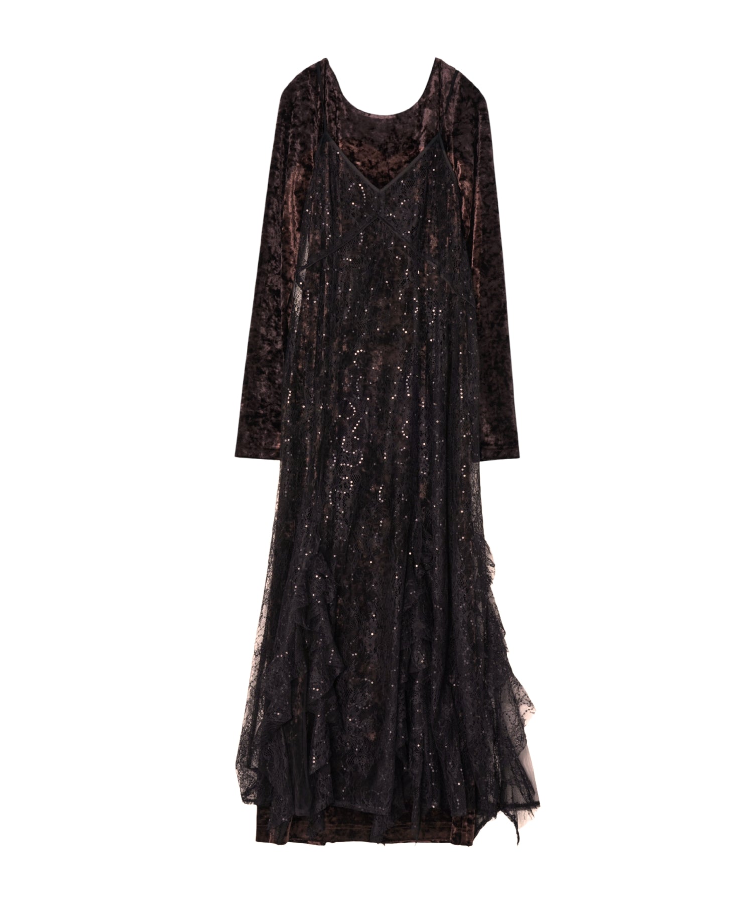 SPARKLE LACE VELOUR DRESS