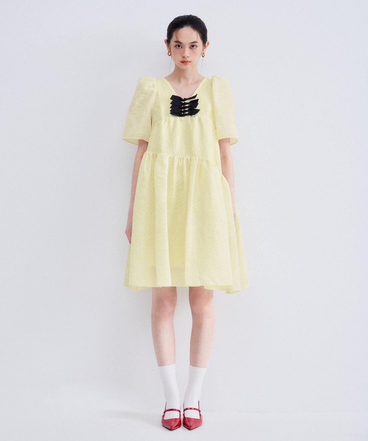 EDGE RIBBON MINI DRESS