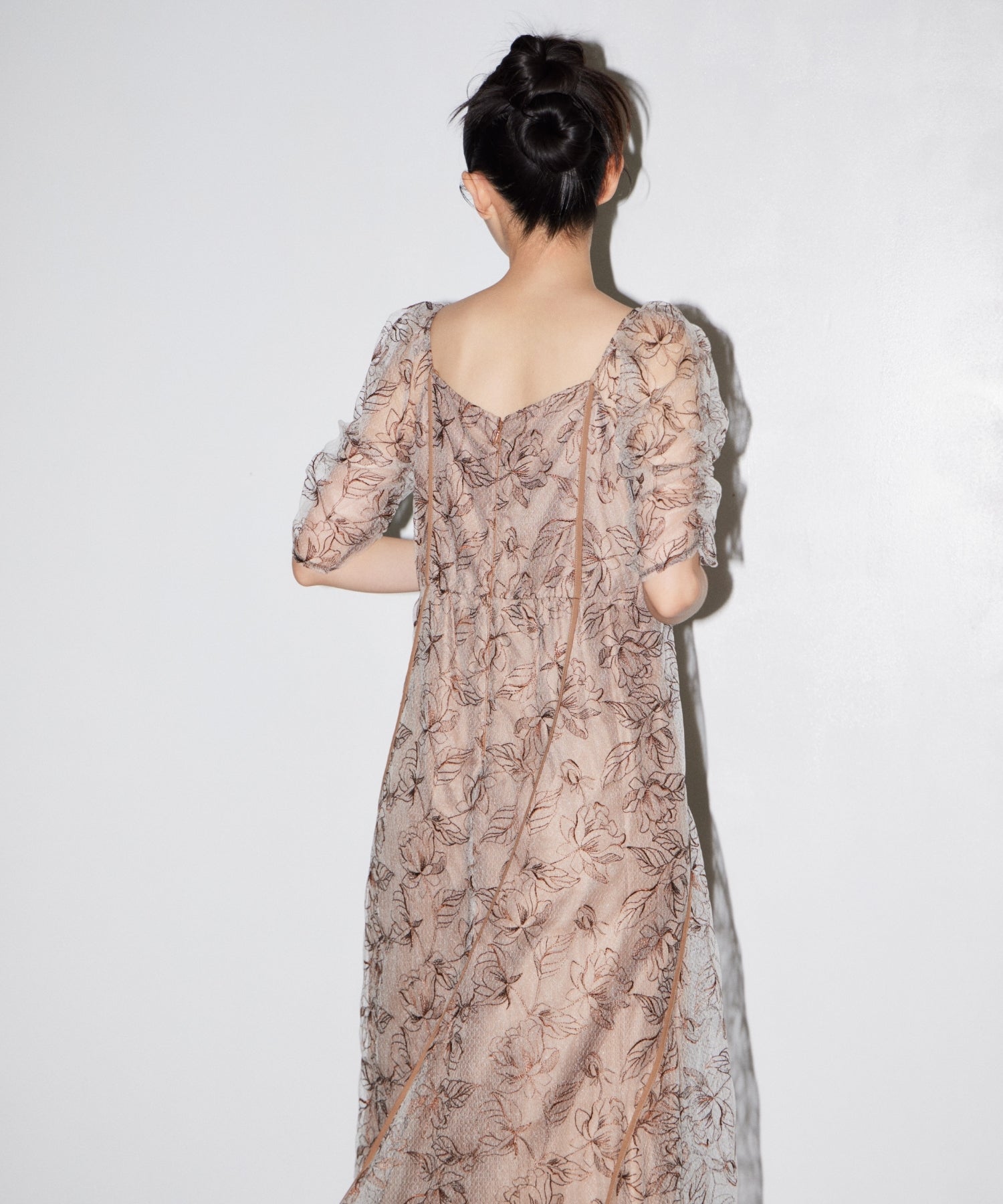 ANDRESD WAVE PIPING FRARE DRESS S イエロー WAVE PIPING FRARE DRESS