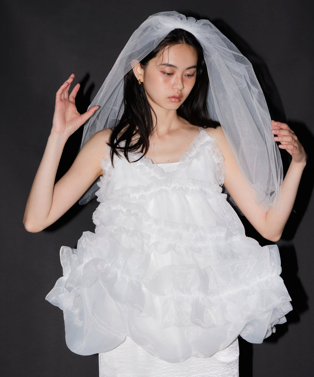 【POPUP】ORGANZA FRILL BALLOON CAMI