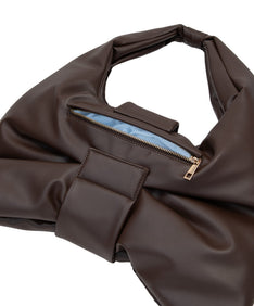 BIG RIBBON BAG ブラウン アップ物撮り画像