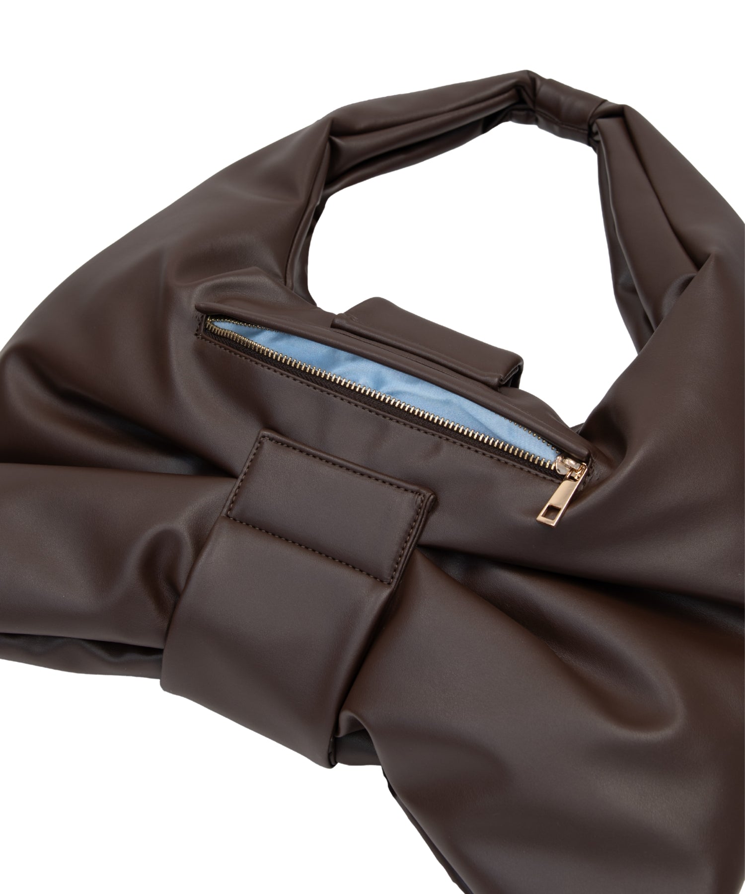 BIG RIBBON BAG ブラウン アップ物撮り画像