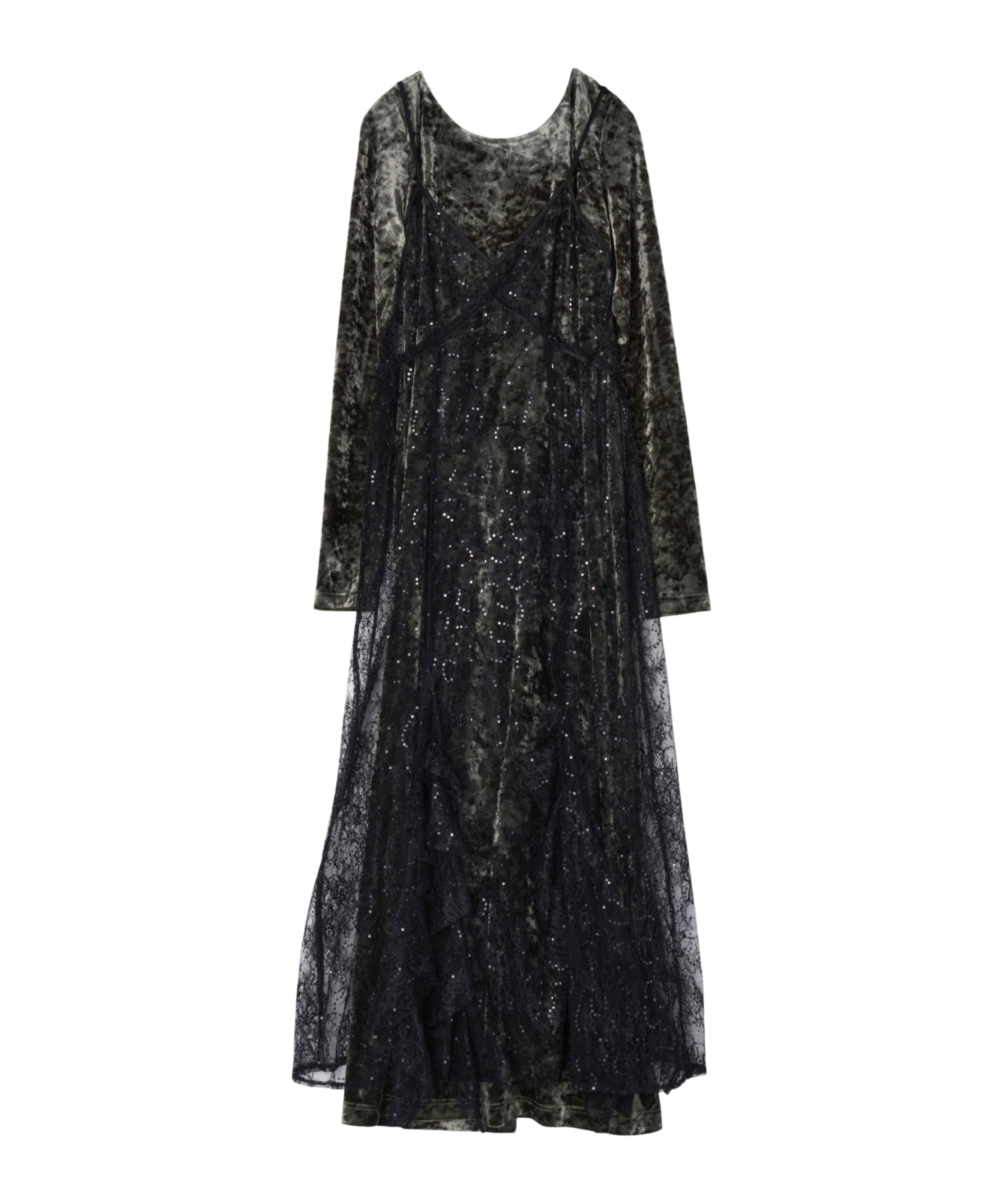 SPARKLE LACE VELOUR DRESS