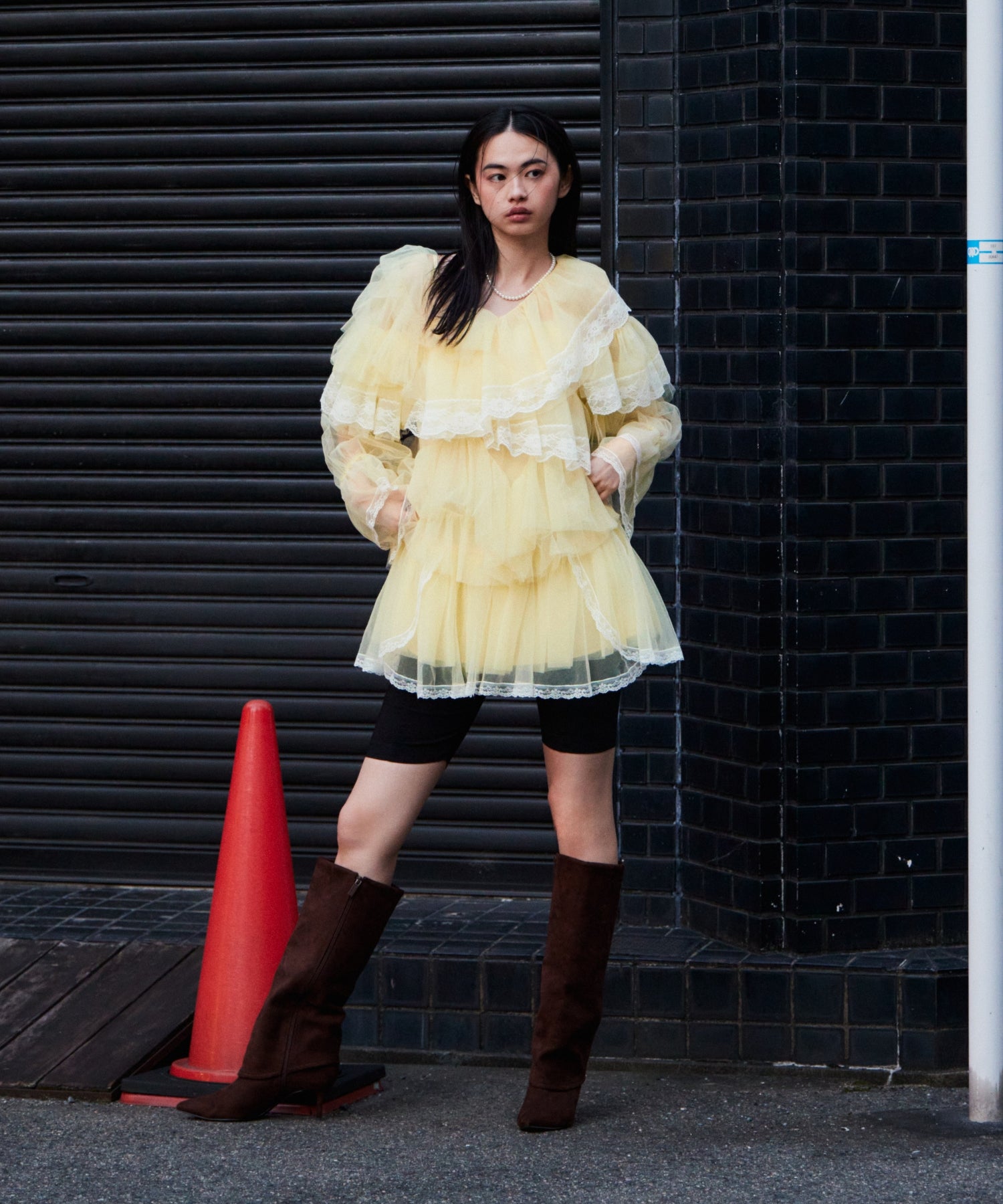 RUFFLE TULLE TOPS & MINI DRESS
