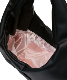 BIG RIBBON BAG ブラック 裏地アップ物撮り画像