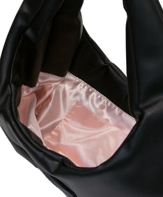 BIG RIBBON BAG ブラック 裏地アップ物撮り画像