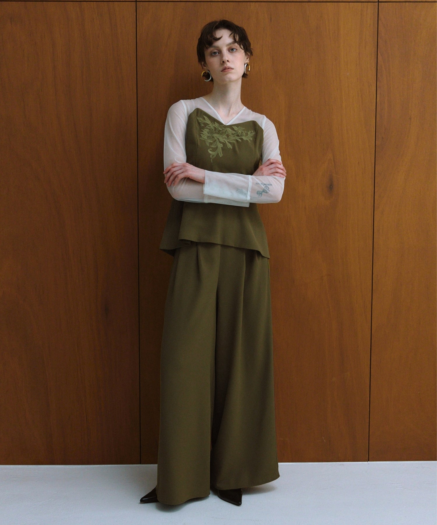 LACE PANEL ACCENT SETUP PANTS DRESS