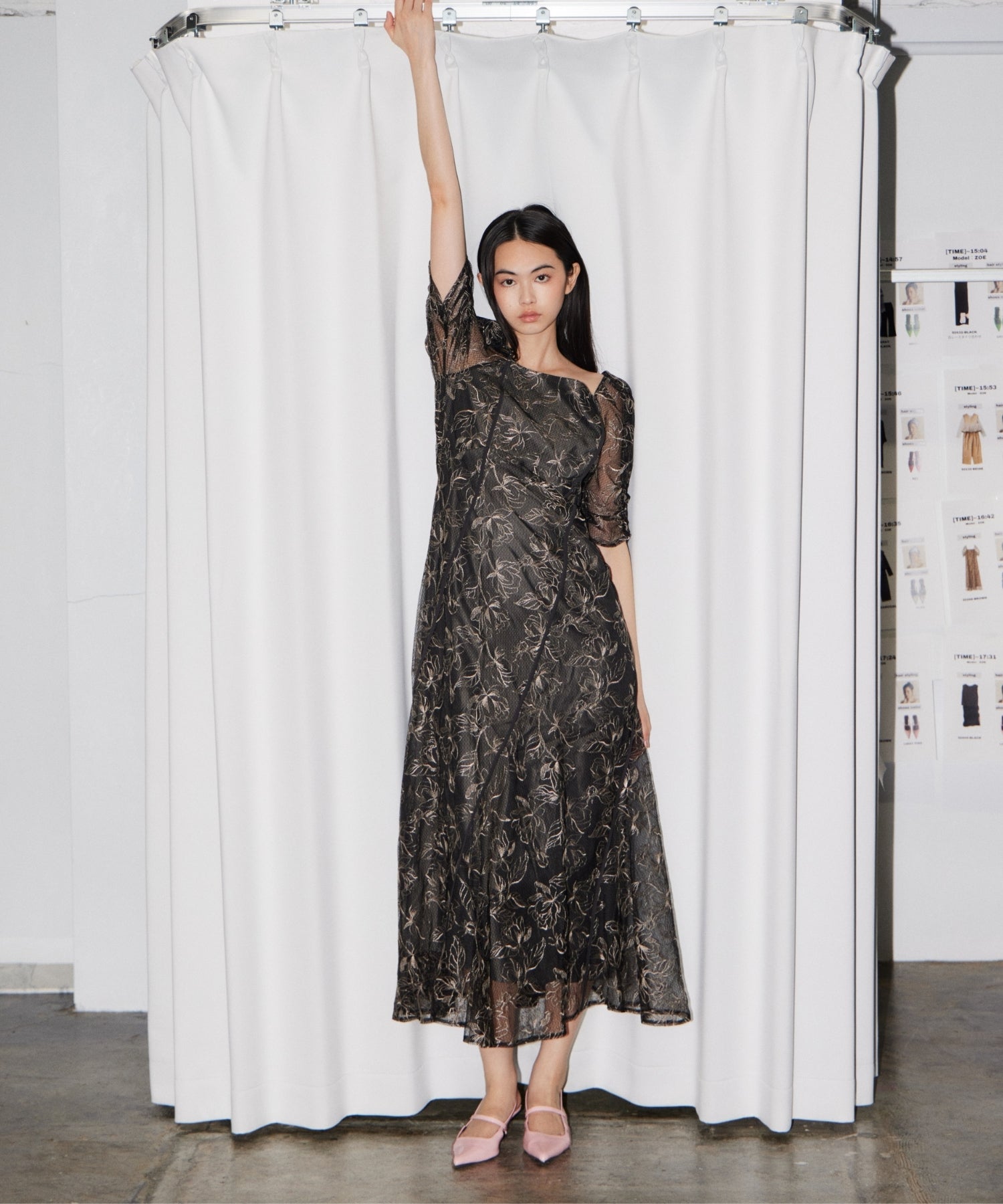 WAVE PIPING FRARE DRESS WAVE PIPING FRARE DRESS