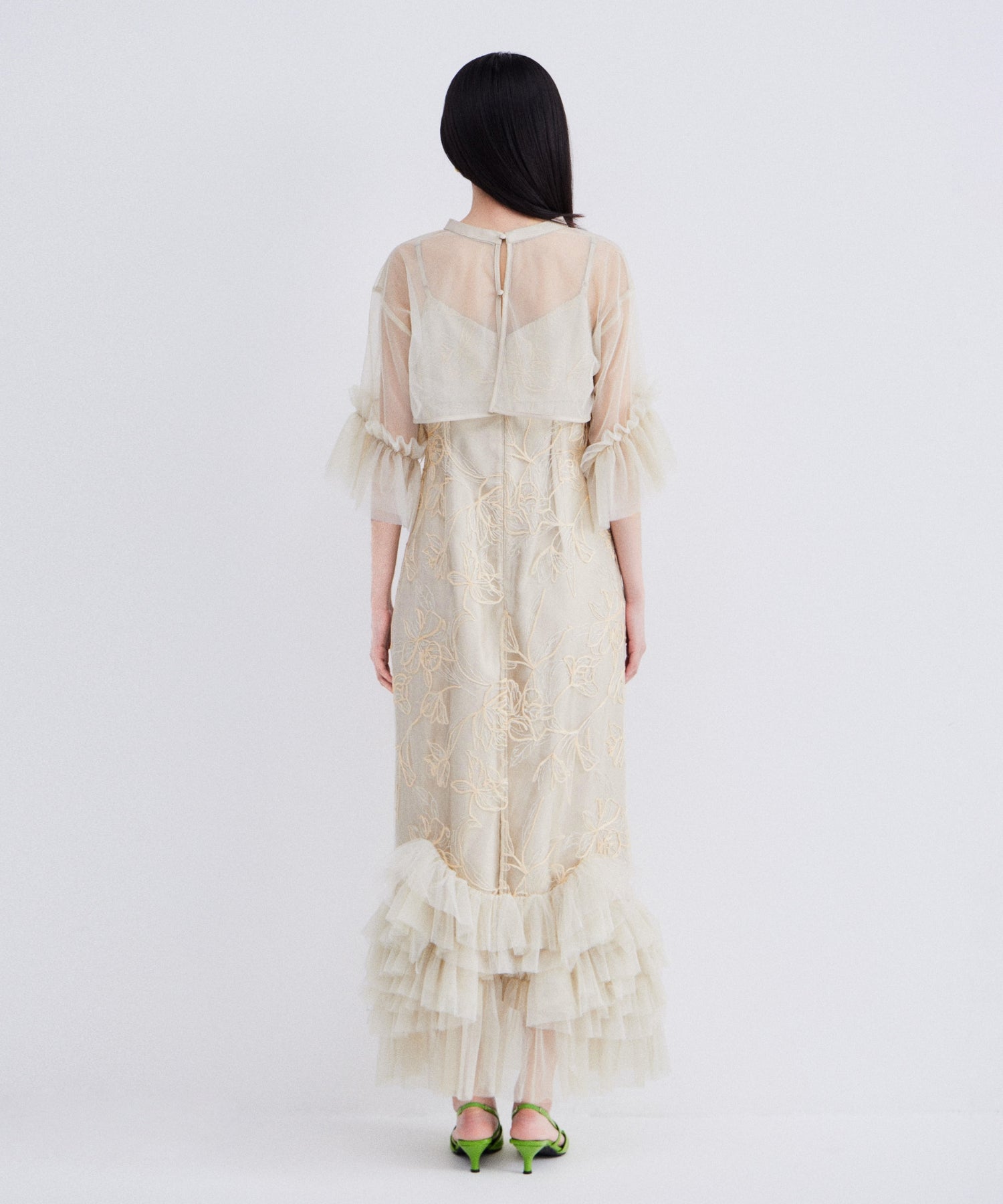 EMBROIDERY FRILL SET DRESS