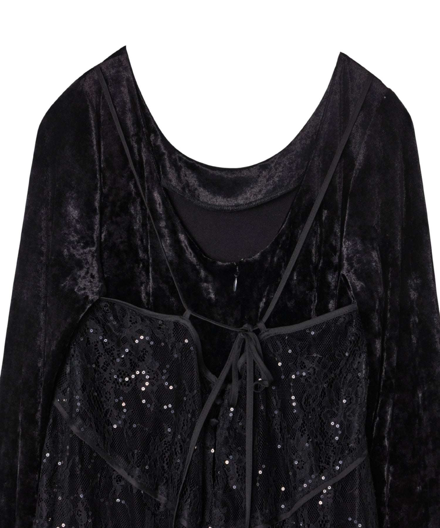 SPARKLE LACE VELOUR DRESS