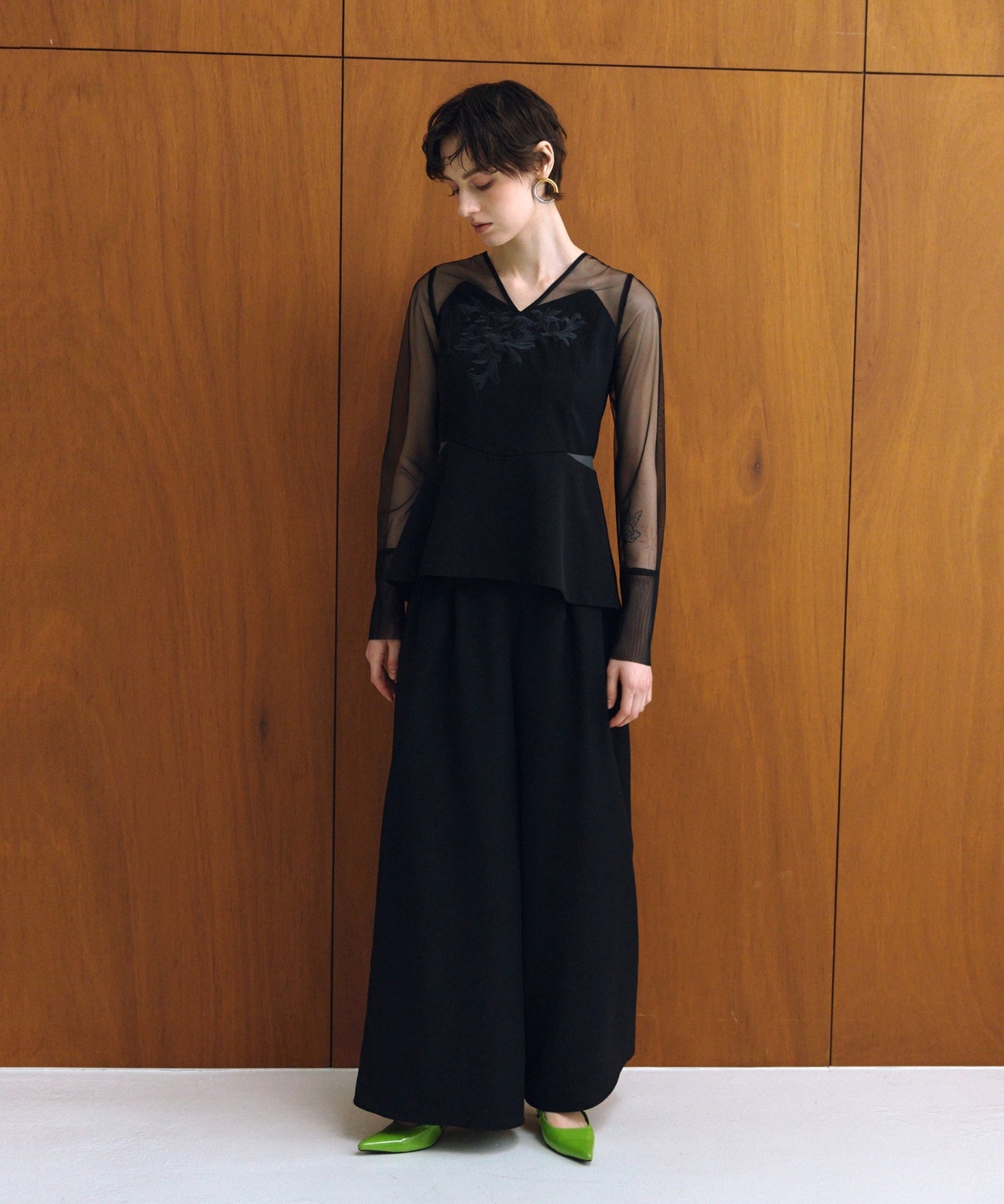 LACE PANEL ACCENT SETUP PANTS DRESS