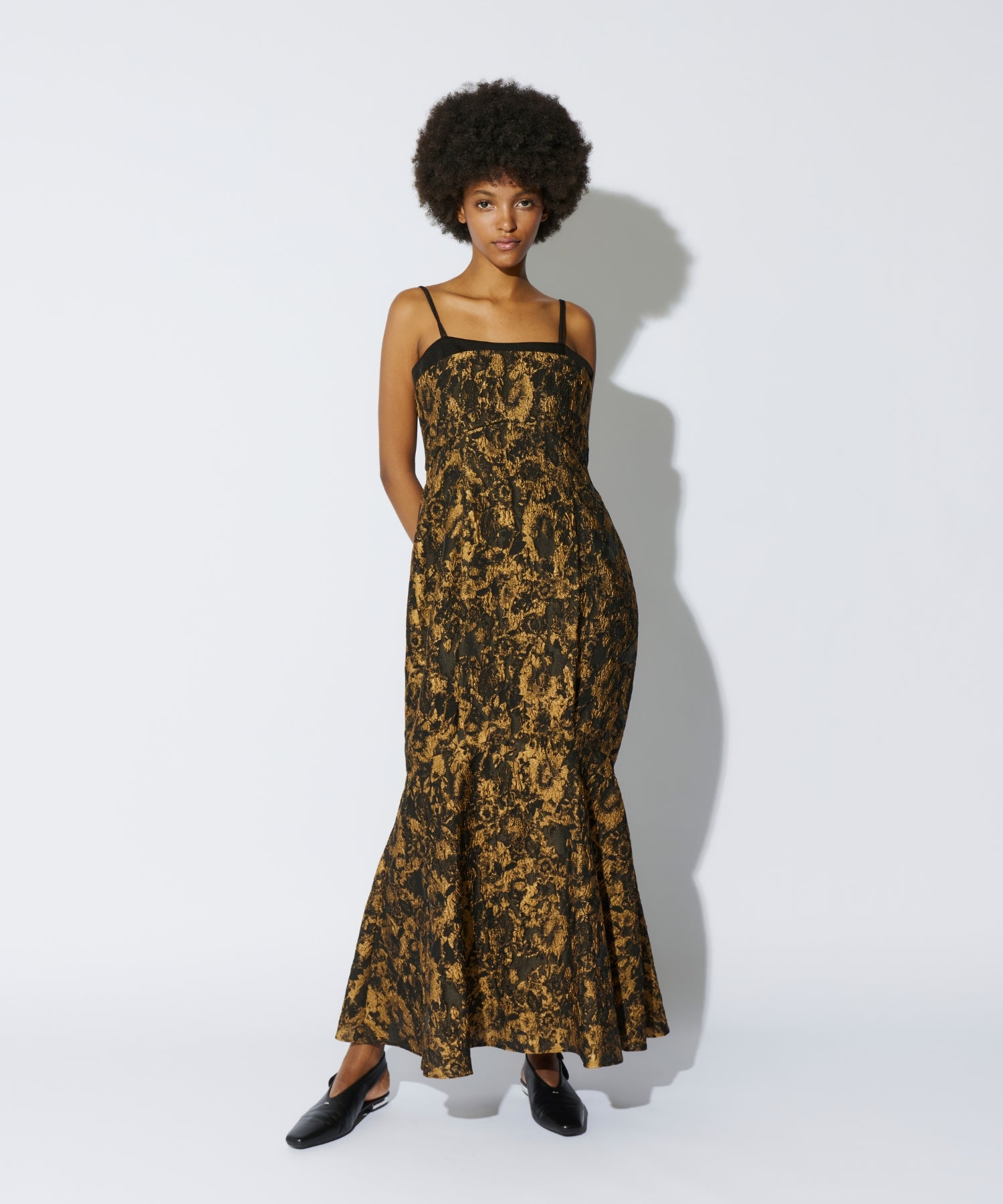 JACQUARD ZIPPER DRESS