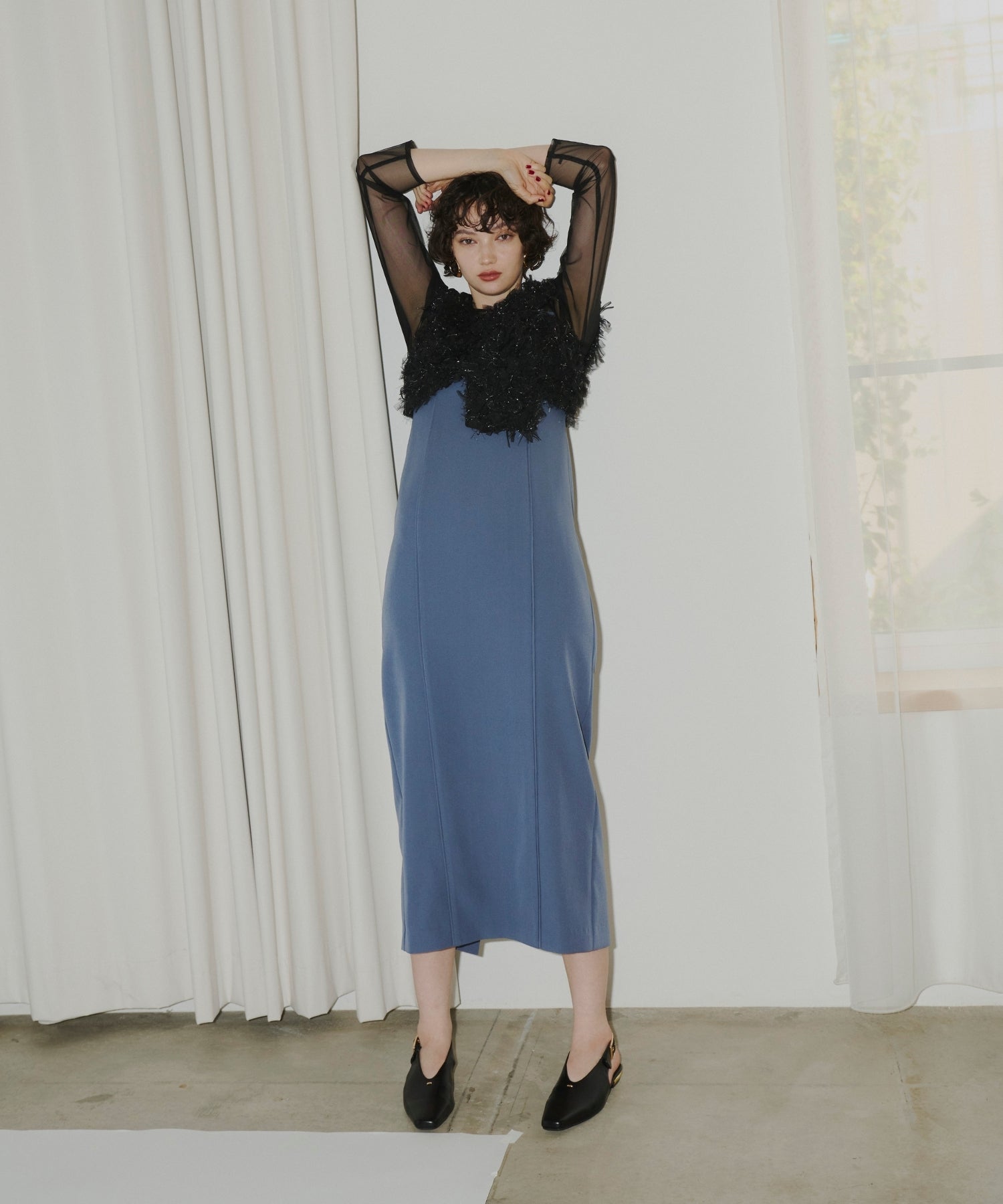 FRINGE GLITTER KNOT DRESS