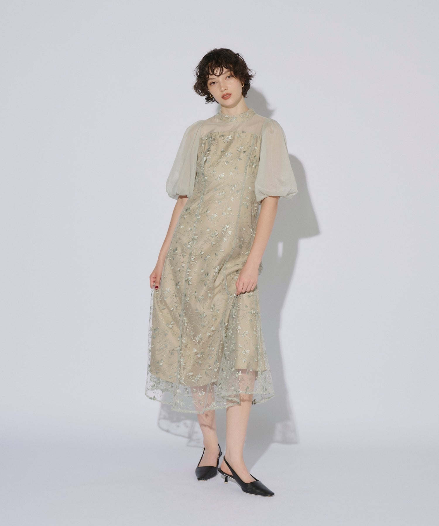 ORGANDY SLEEVE DRESS