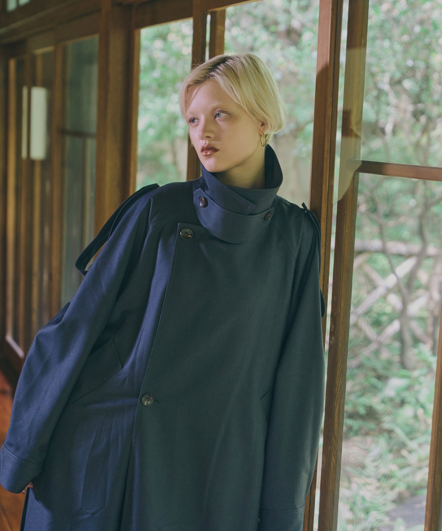 OVER LONG TRENCH COAT