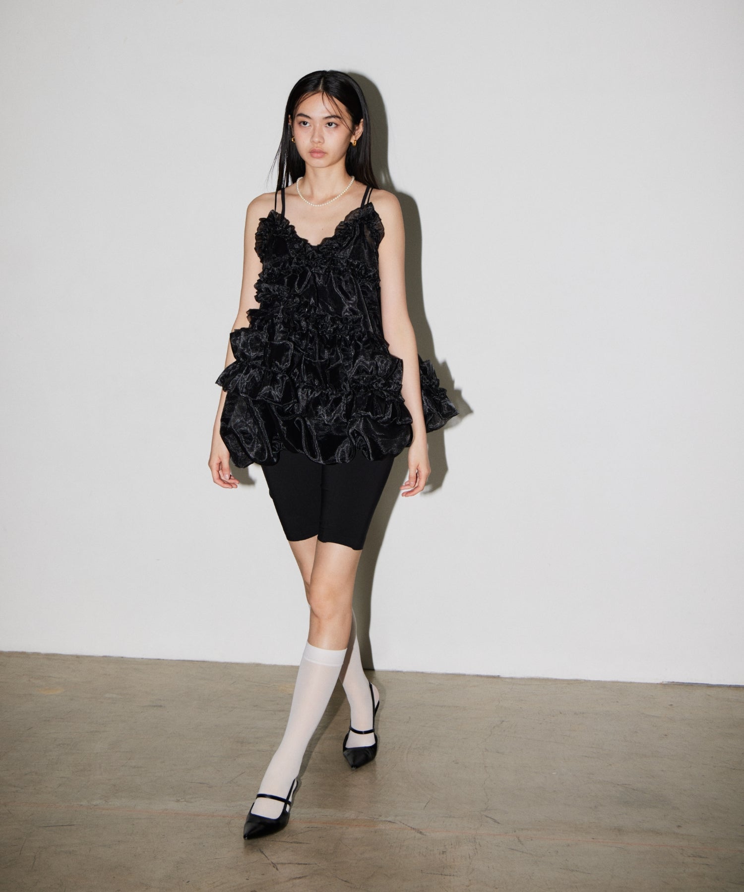 【POPUP】ORGANZA FRILL BALLOON CAMI