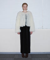 VOLUME TULLE JACKET  アイボリー 正面全身