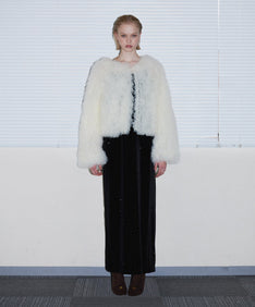 VOLUME TULLE JACKET  アイボリー 正面全身