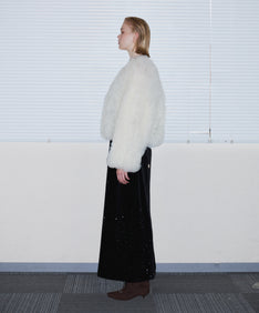 VOLUME TULLE JACKET  アイボリー 横全身