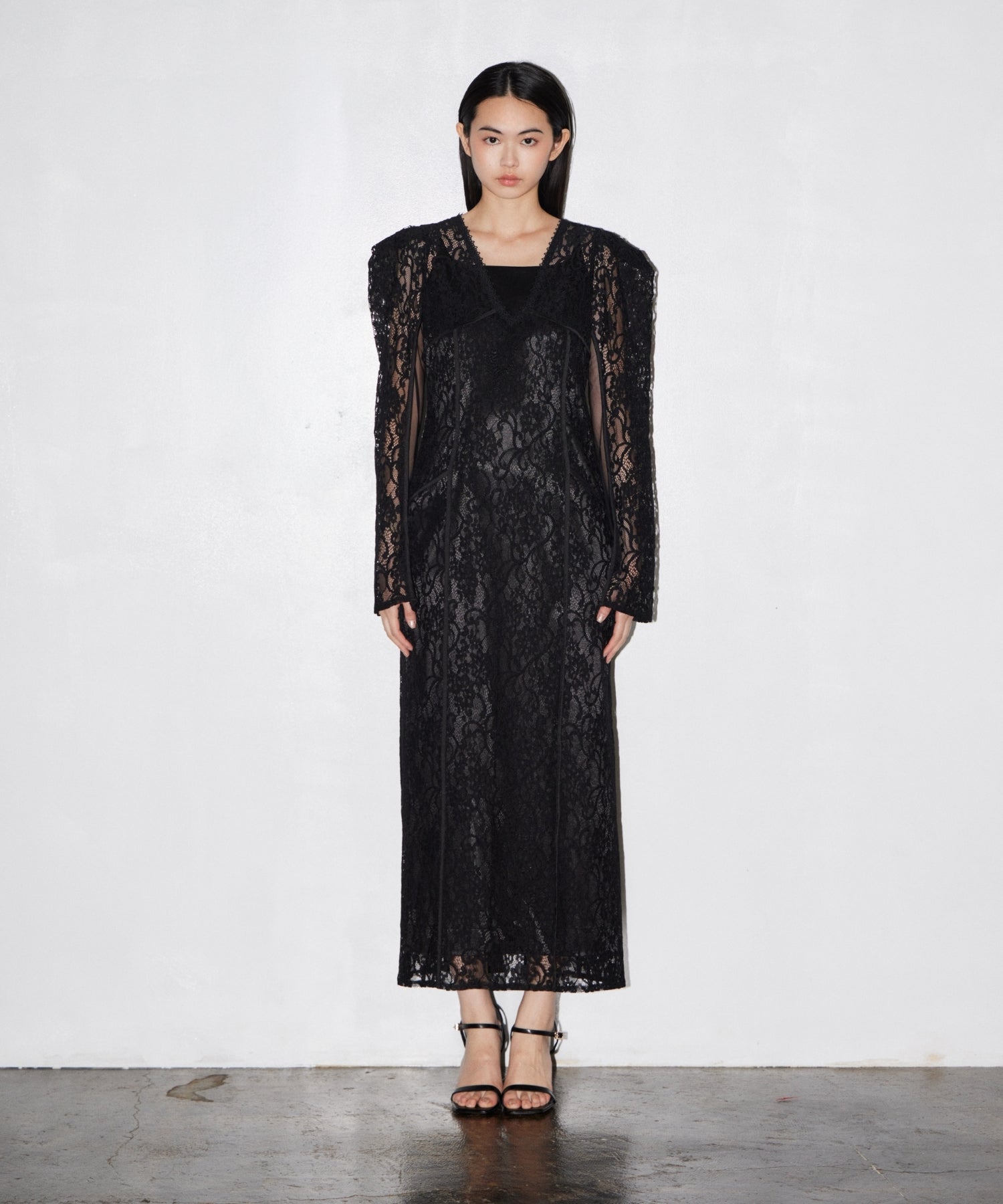 CORDED LACE LAYERED DRESS