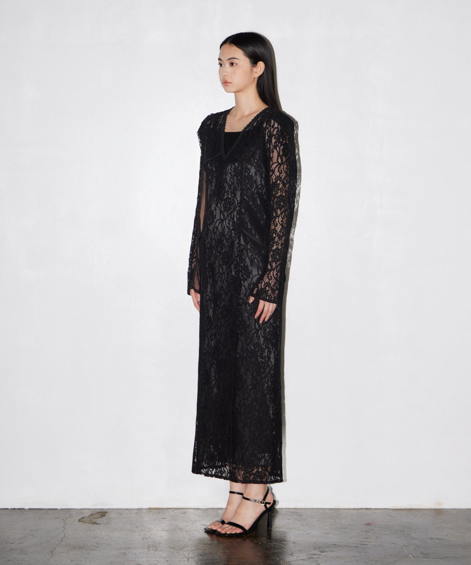 CORDED LACE LAYERED DRESS