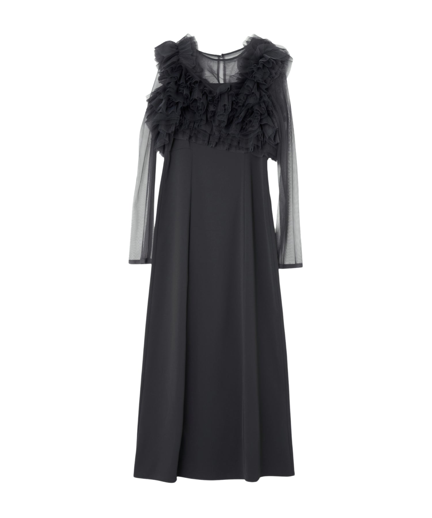 VOLUME RUFFLE LAYER DRESS