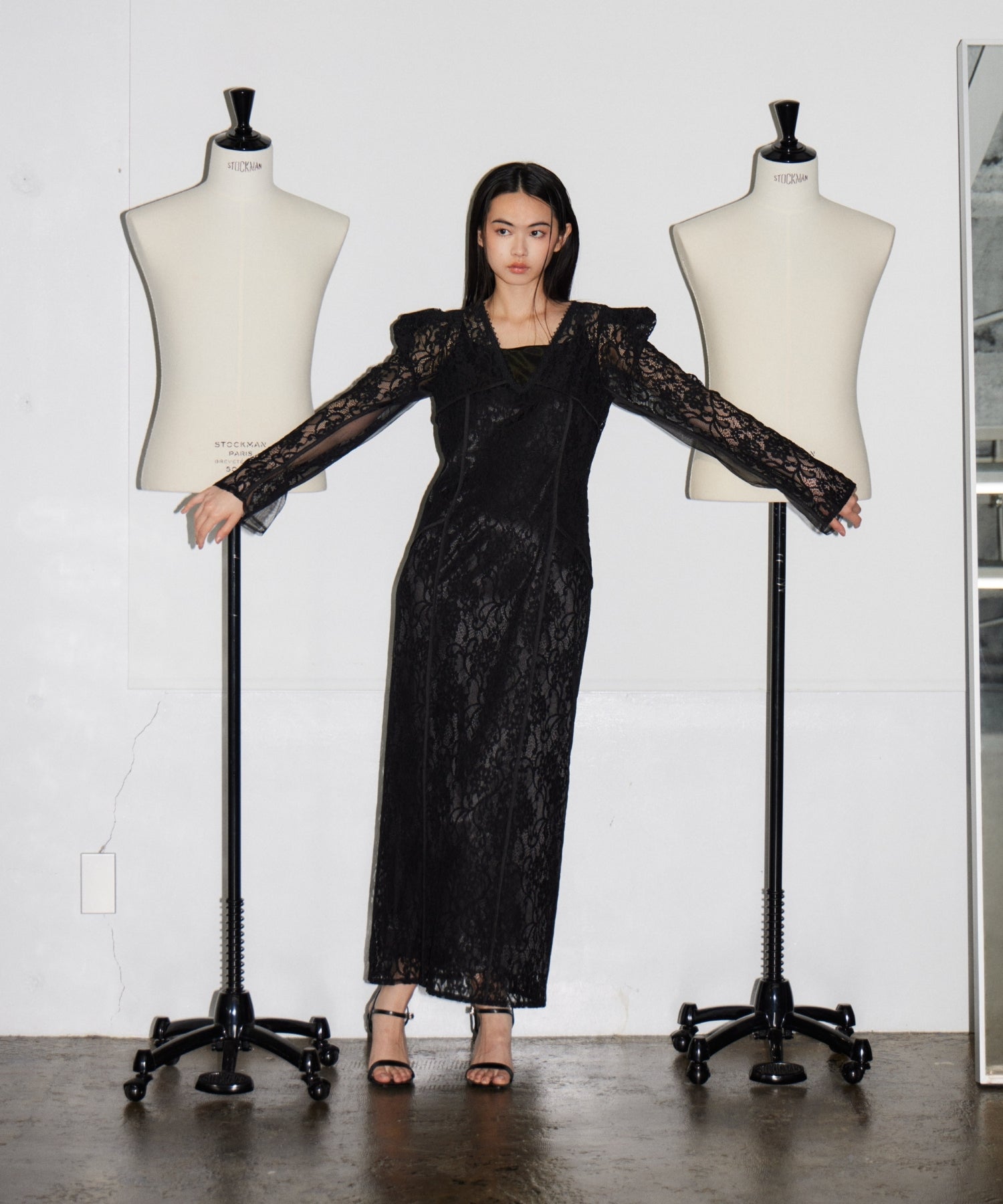 CORDED LACE LAYERED DRESS