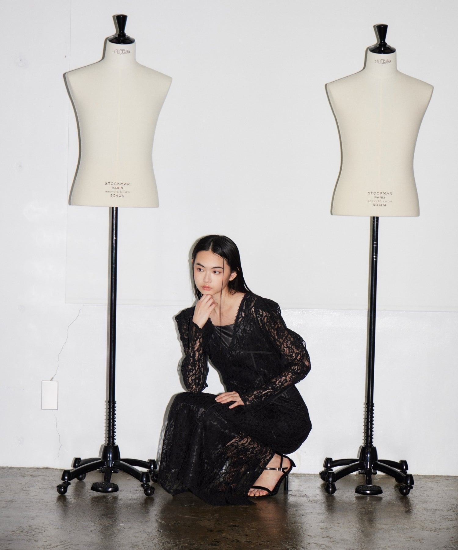 CORDED LACE LAYERED DRESS