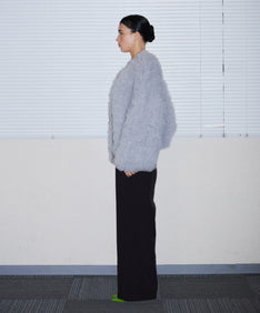 VOLUME TULLE JACKET グレー 横全身