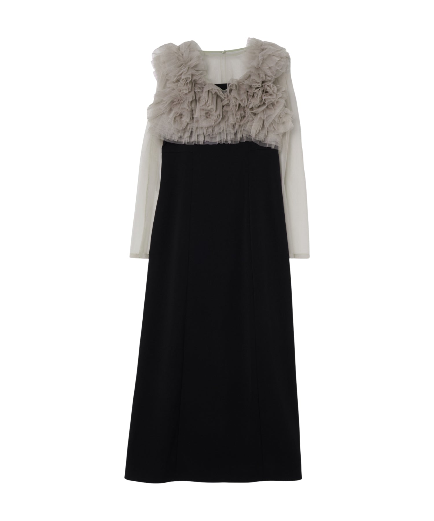 VOLUME RUFFLE LAYER DRESS