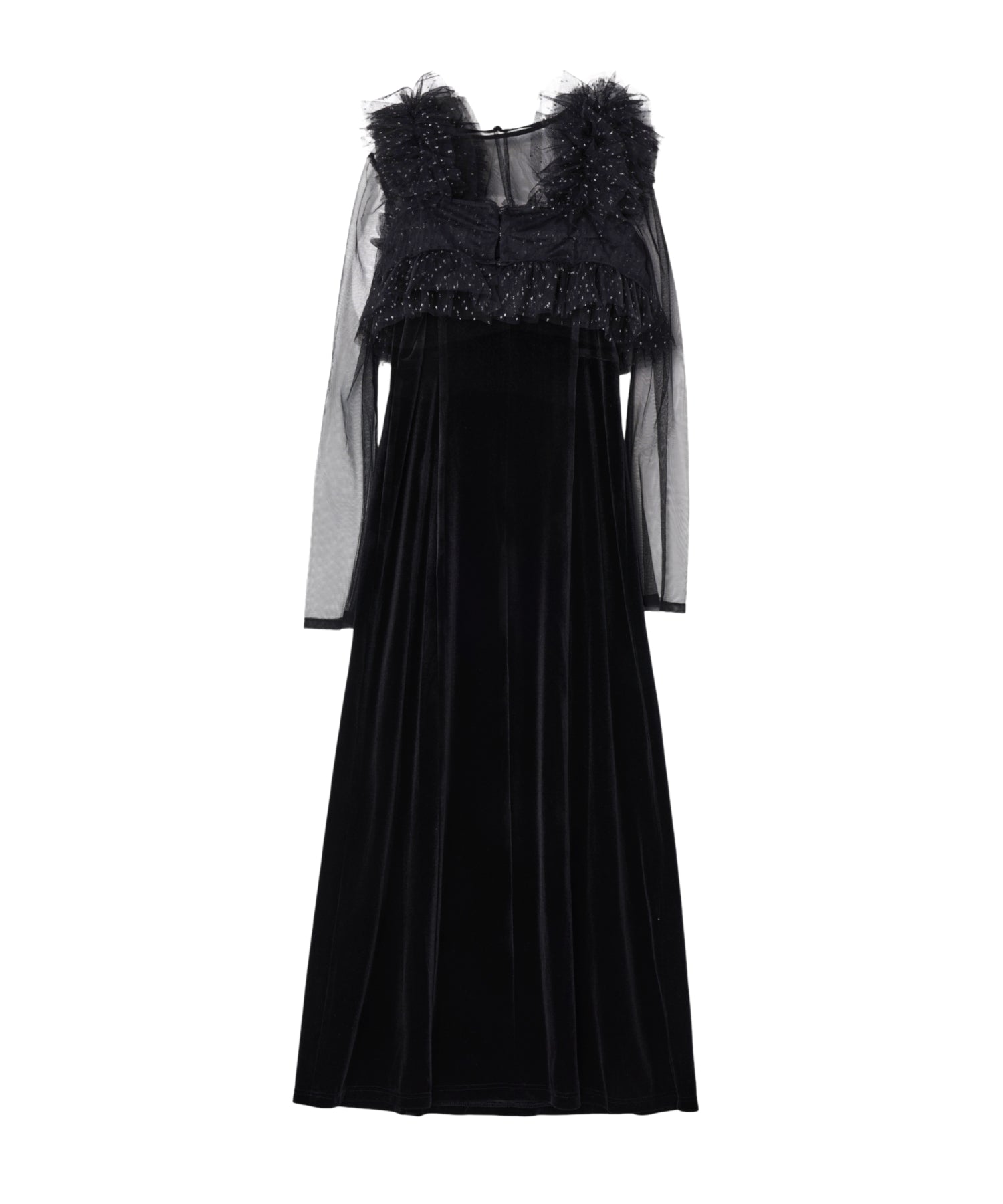 VOLUME RUFFLE LAYER DRESS