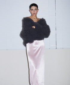 VOLUME TULLE JACKET  チャコール アプポーズ